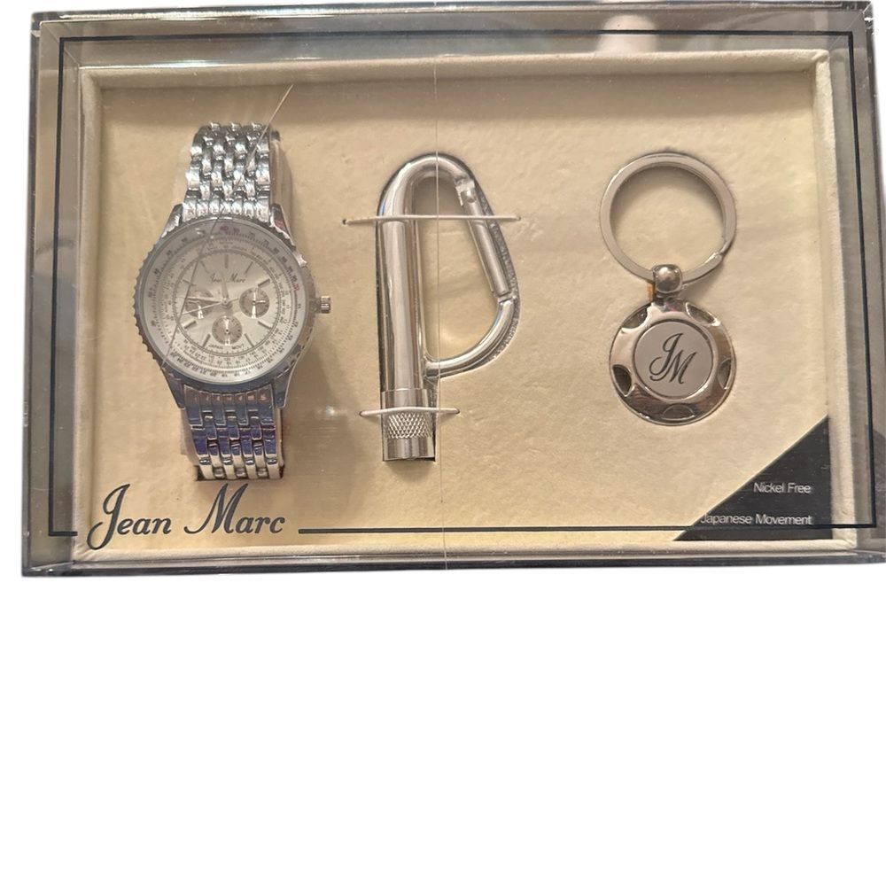 Silver Men's Accessory Set